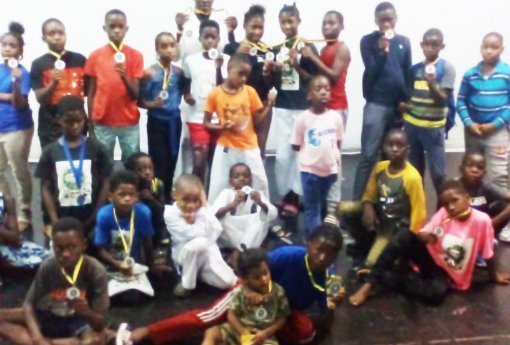 Master Trevor Webb and some of his students