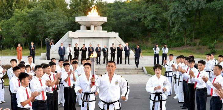 Torch light ceremony of 8th International Martial Art Games in DPR Korea