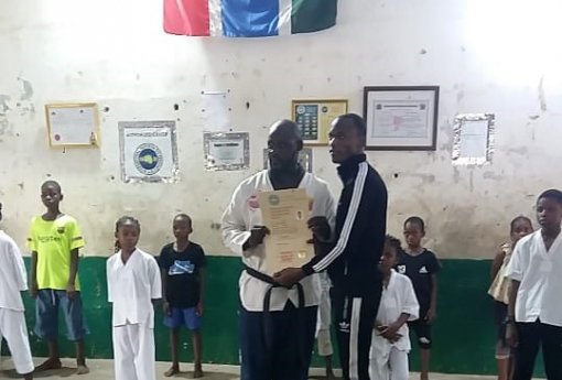 Report on ITF Dan certificate award in The Gambia