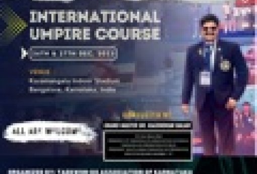 INTERNATIONAL UMPIRE COURSE Conducted by GRAND MASTER DR.…