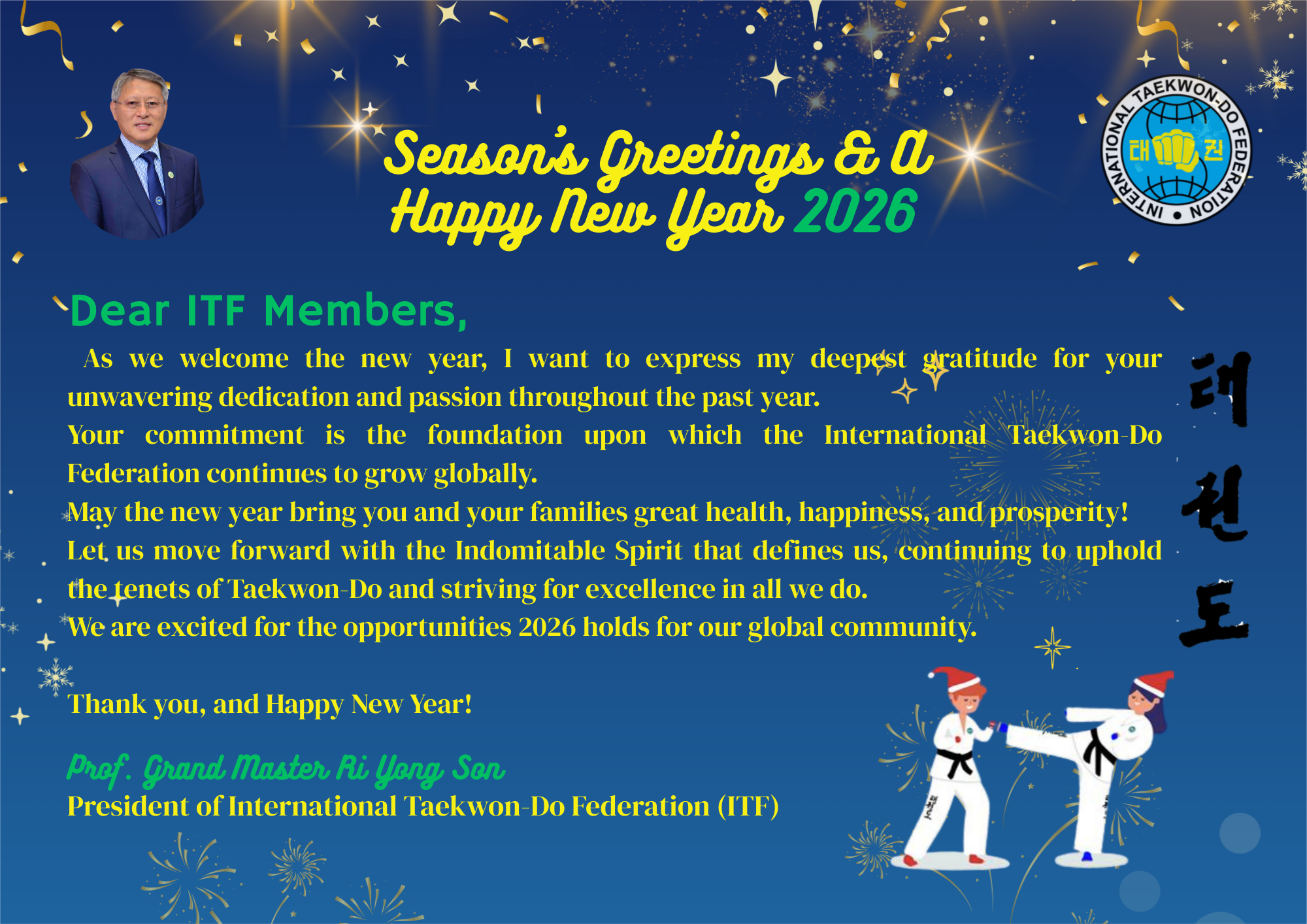 2026 New Year Greetings from the ITF President